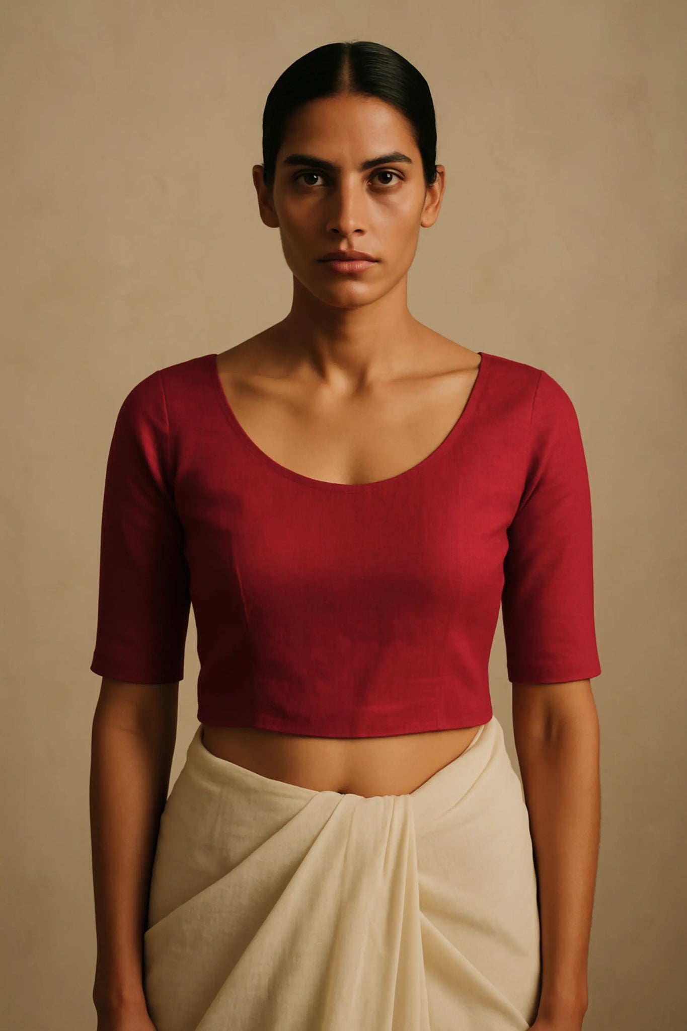 Kansa Berry | Handloom Mul Cotton | Blouse Fabric