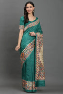 KathaKriti | Hand - painted Tussar Silk | Indidha Saree