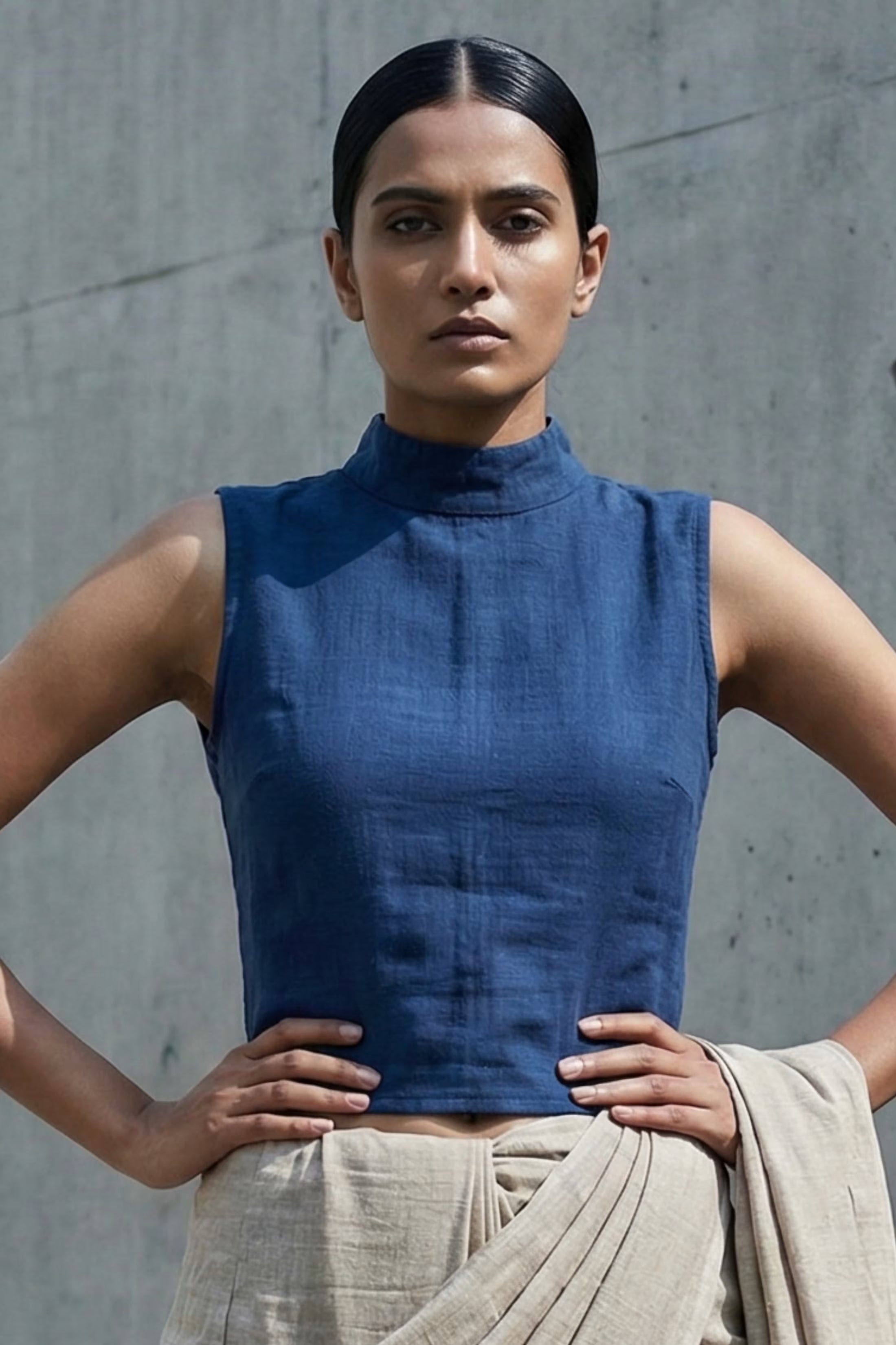 Ink Architecture | Mul Cotton | Blouse Fabric