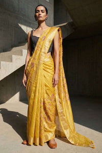HALDI GLOW | Muga Silk | Indidha Saree