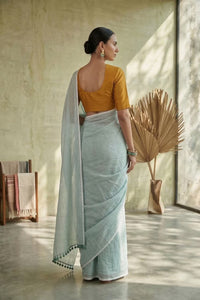 AQUA MIST | Mul Cotton | Indidha Saree