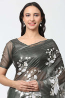 LEAF LUSTER | Organza Kota Embroidery | Indidha Saree