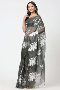 LEAF LUSTER | Organza Kota Embroidery | Indidha Saree