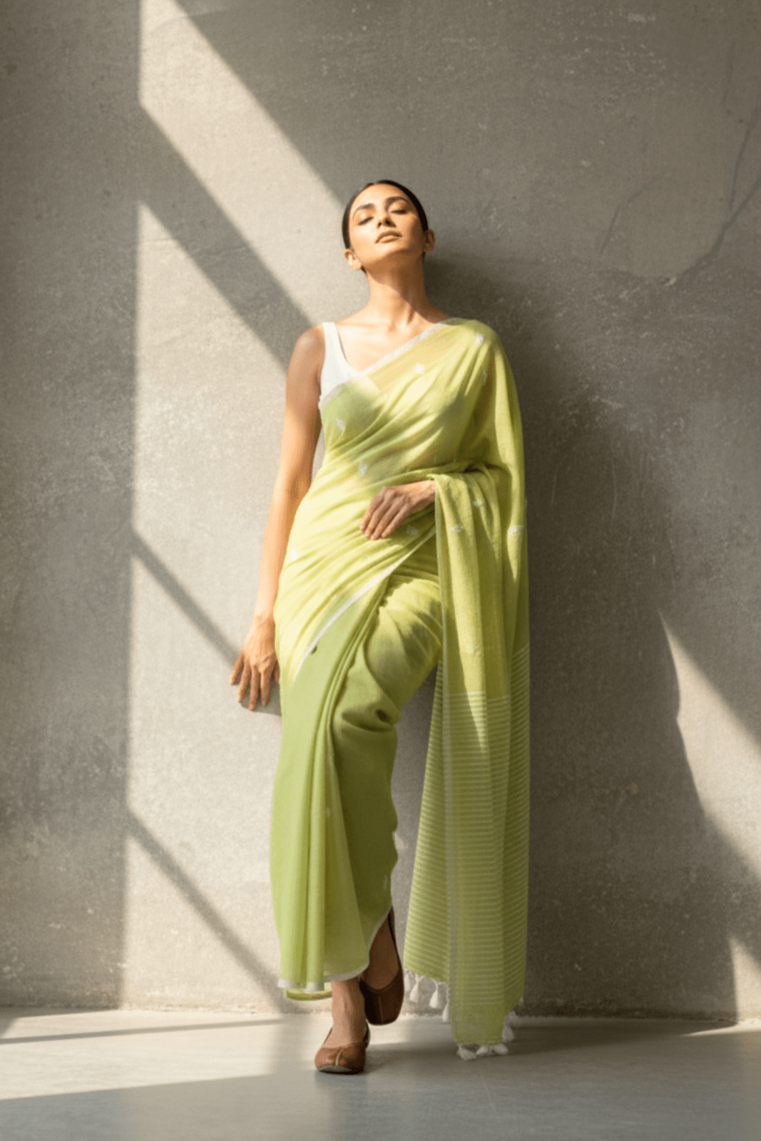 LIME ESSENCE | Mul Cotton | Indidha Saree