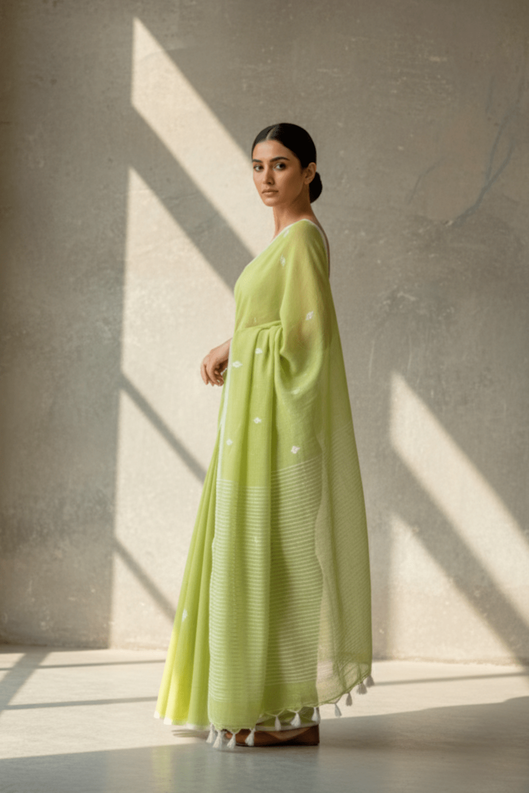 LIME ESSENCE | Mul Cotton | Indidha Saree