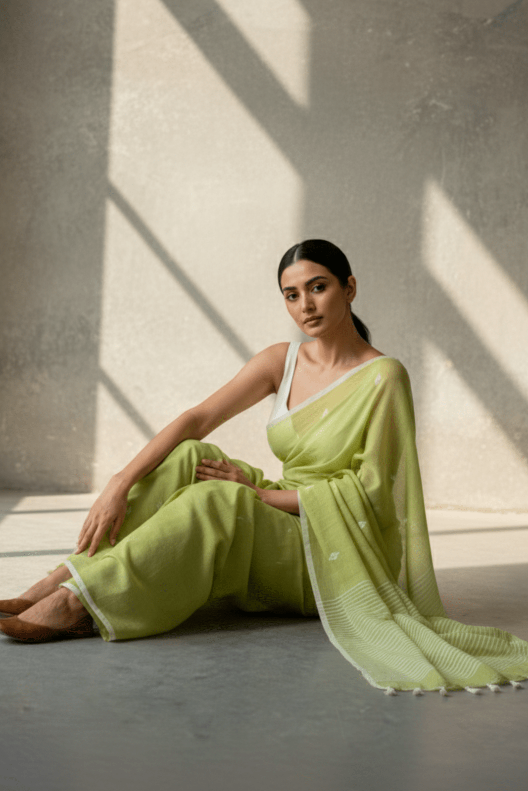 LIME ESSENCE | Mul Cotton | Indidha Saree