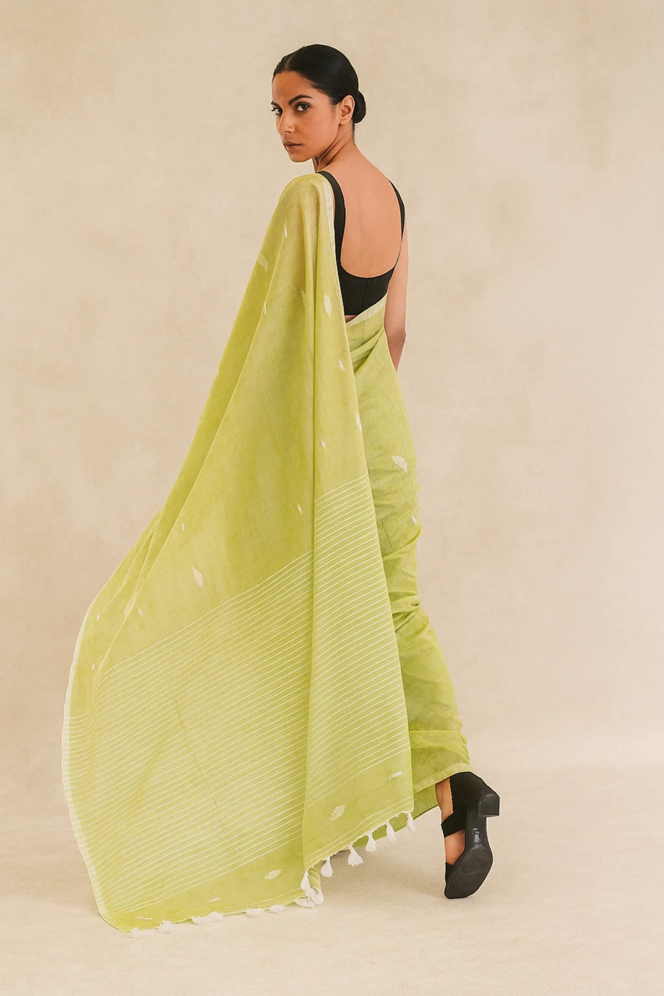 LIME ESSENCE | Mul Cotton | Indidha Saree