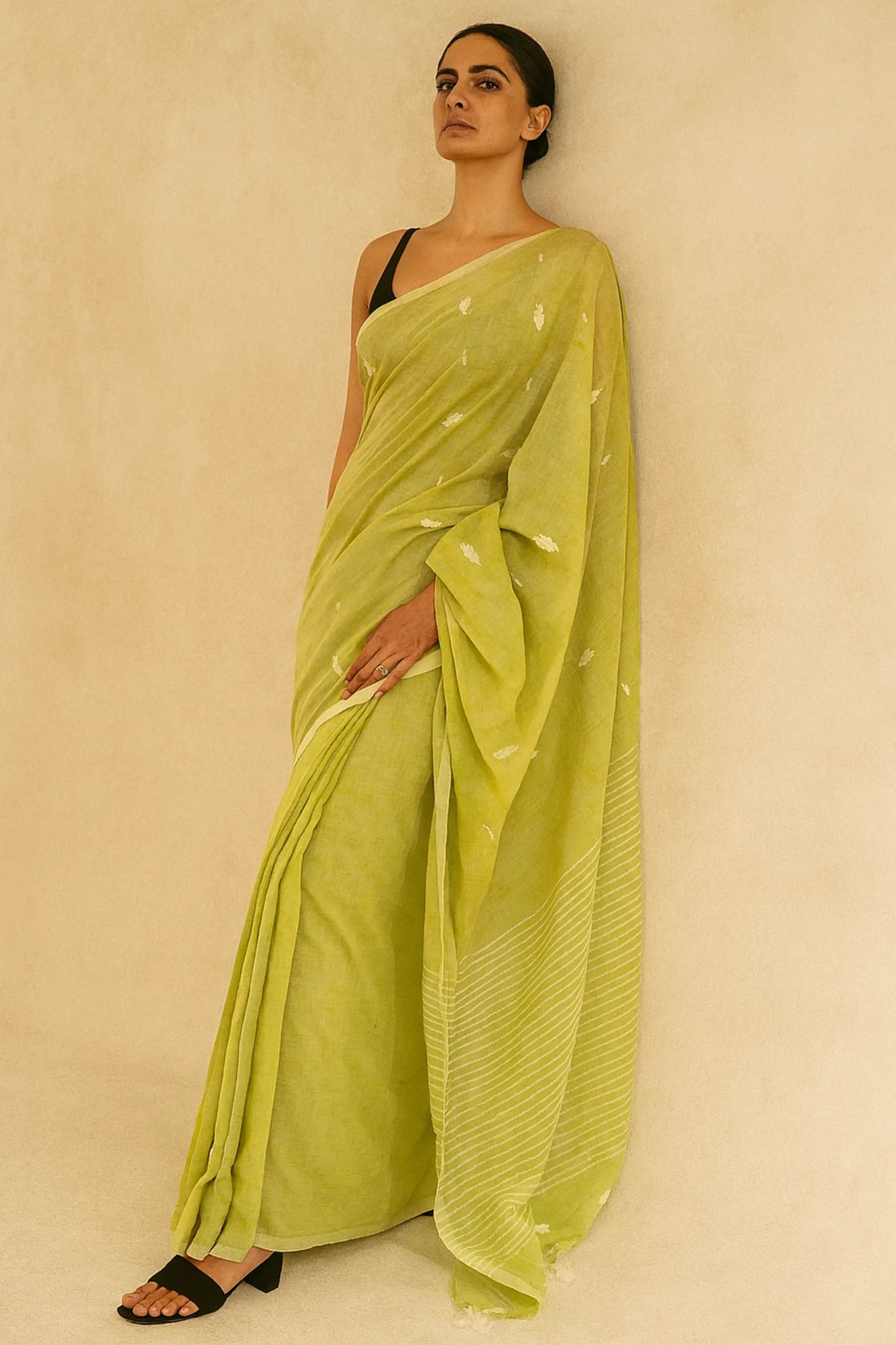 LIME ESSENCE | Mul Cotton | Indidha Saree