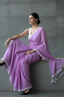 LOVESTRUCK LAVENDER | Mul Cotton | Indidha Saree