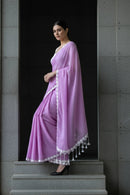 LOVESTRUCK LAVENDER | Mul Cotton | Indidha Saree