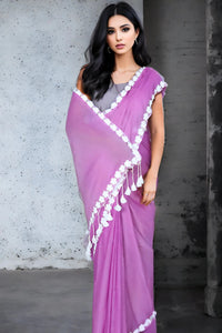 LOVESTRUCK LAVENDER | Mul Cotton | Indidha Saree