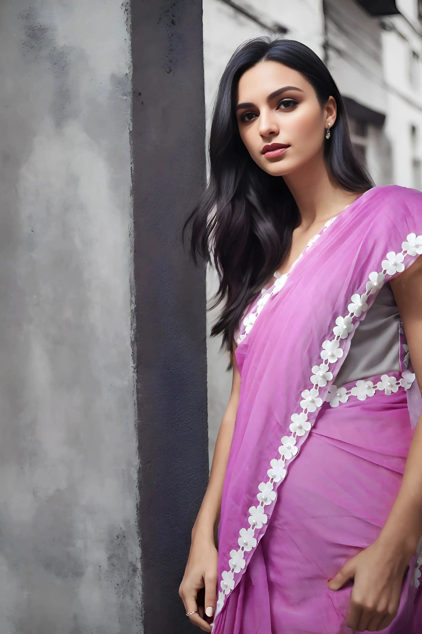 LOVESTRUCK LAVENDER | Mul Cotton | Indidha Saree