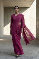 Wild Rose | Mul Cotton | Indidha Saree