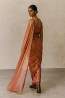 LUMINOUS ROSE | Handloom Tissue | Indidha Saree