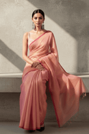 LUMINOUS ROSE | Handloom Tissue | Indidha Saree