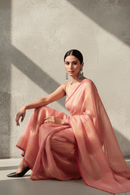 LUMINOUS ROSE | Handloom Tissue | Indidha Saree