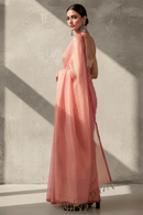 LUMINOUS ROSE | Handloom Tissue | Indidha Saree