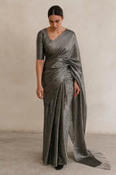 LUNAR GLOW | Handloom Tissue | Indidha Saree