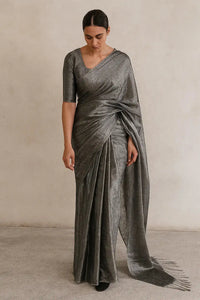 LUNAR GLOW | Handloom Tissue | Indidha Saree