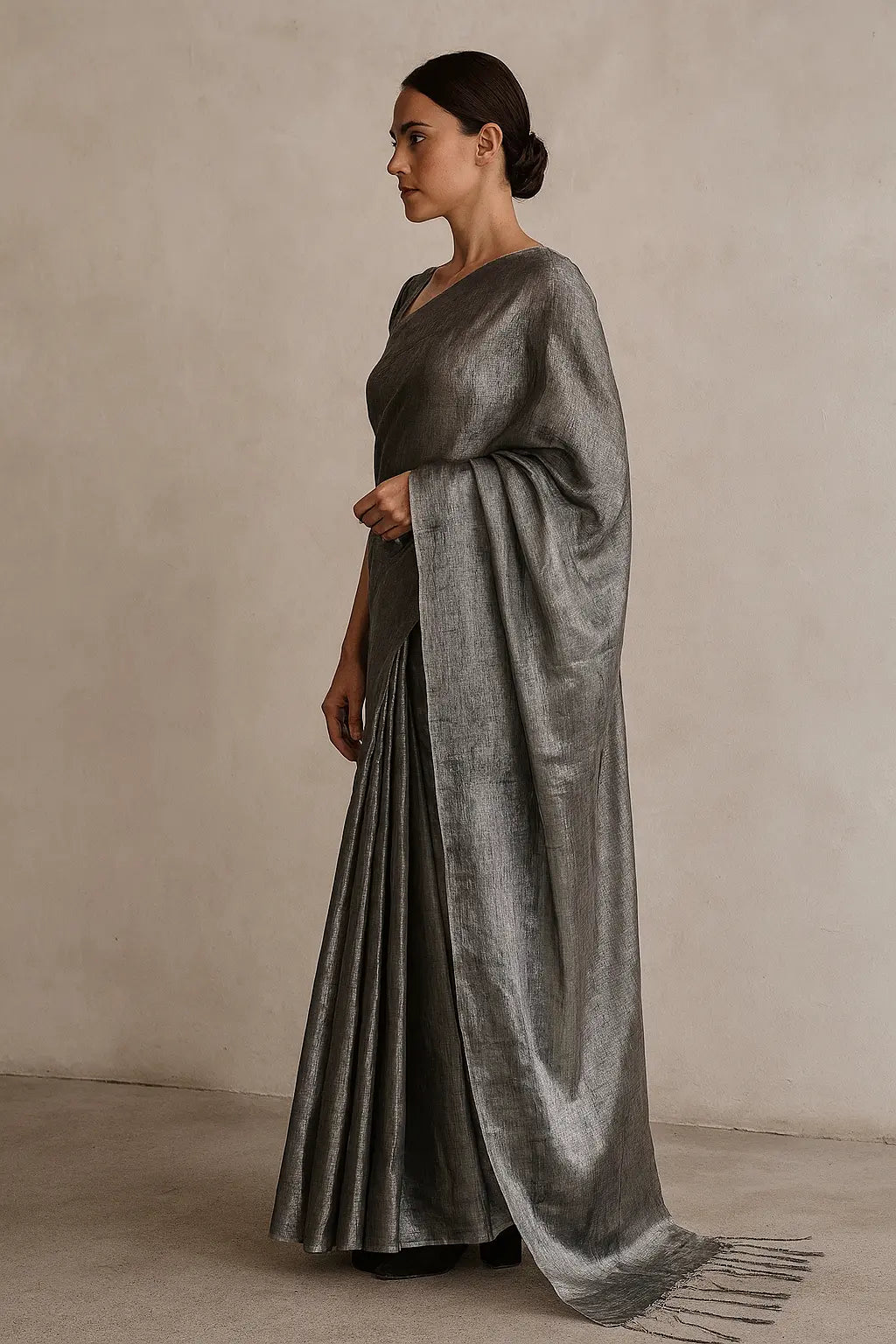 LUNAR GLOW | Handloom Tissue | Indidha Saree