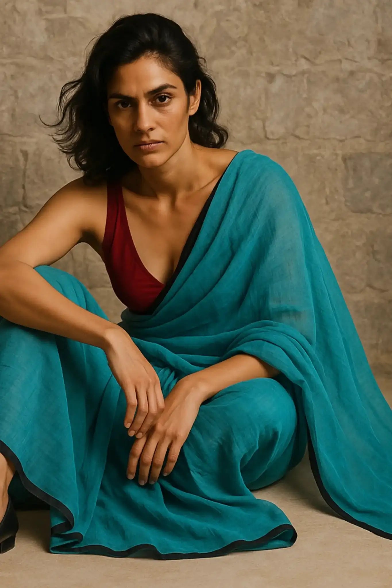 LUSH CALM | Mul Cotton | Indidha Saree