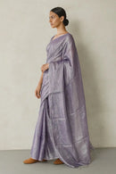 LUSTROUS MOONLIT | Handloom Tissue | Indidha Saree