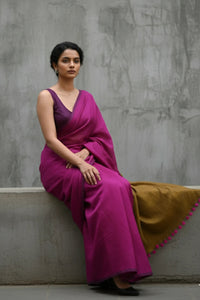 MAGENTA MUSE | Cotton | Indidha Saree