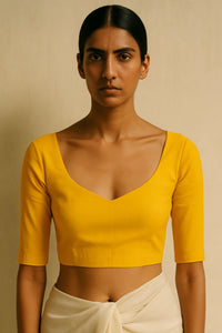 Marigold | Mul Cotton | Blouse Fabric