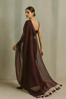 MAROON SPARKLE| Pure Cotton | Indidha Saree