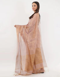 MAUVE MATTER | Handloom Linen Tissue | Indidha Saree