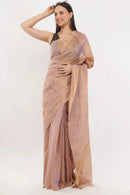 MAUVE MATTER | Handloom Linen Tissue | Indidha Saree