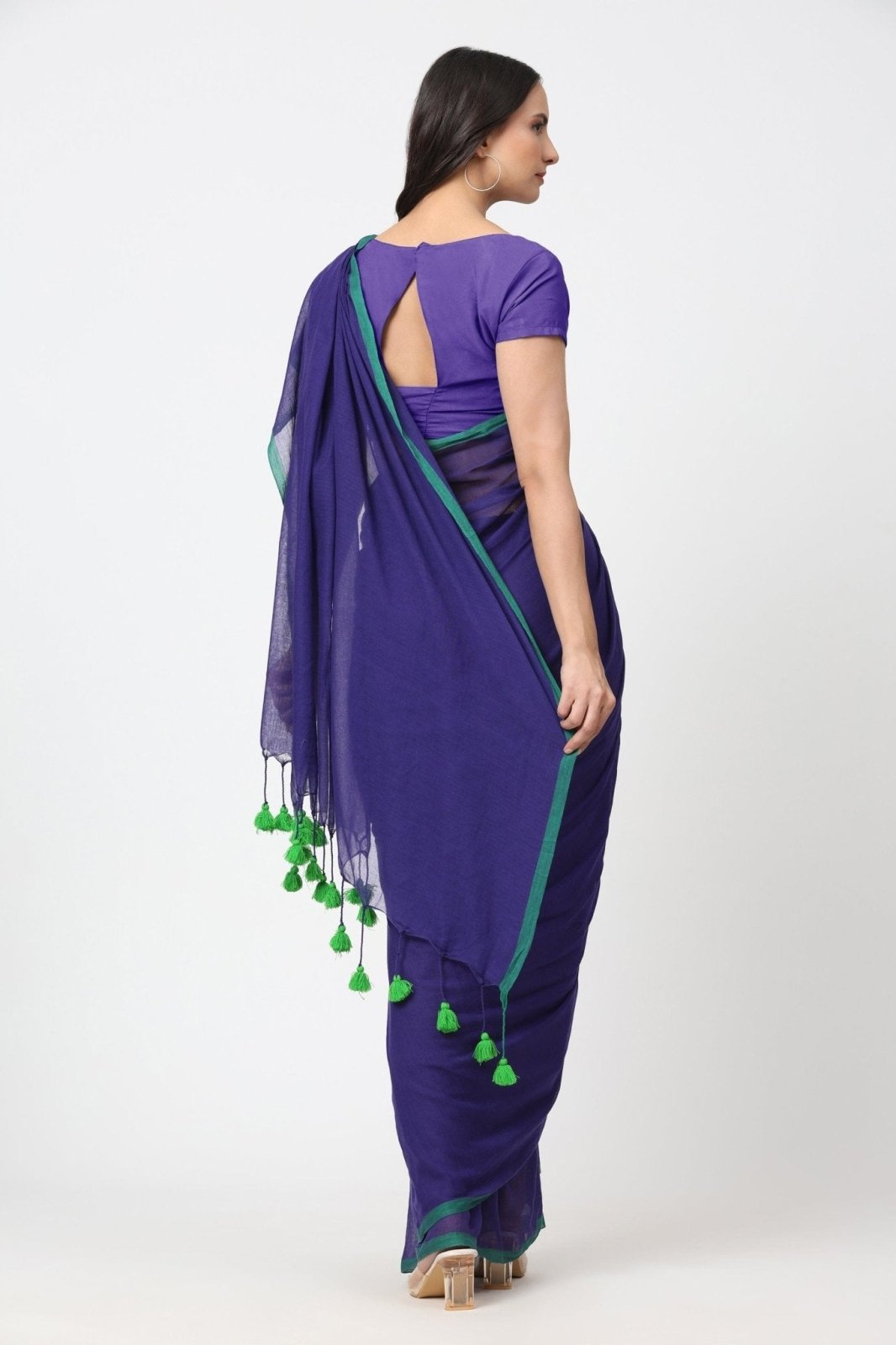 MIDNIGHT ELEGANCE | Mul Cotton | Indidha Saree
