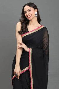 MIDNIGHT GULABO | Mul cotton | Indidha Saree