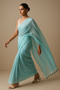 MINTY MIST | Mul Cotton | Indidha Saree