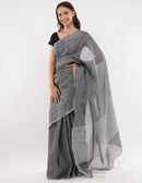 MYSTIC MEADOWS | Handloom Linen Tissue | Indidha Saree