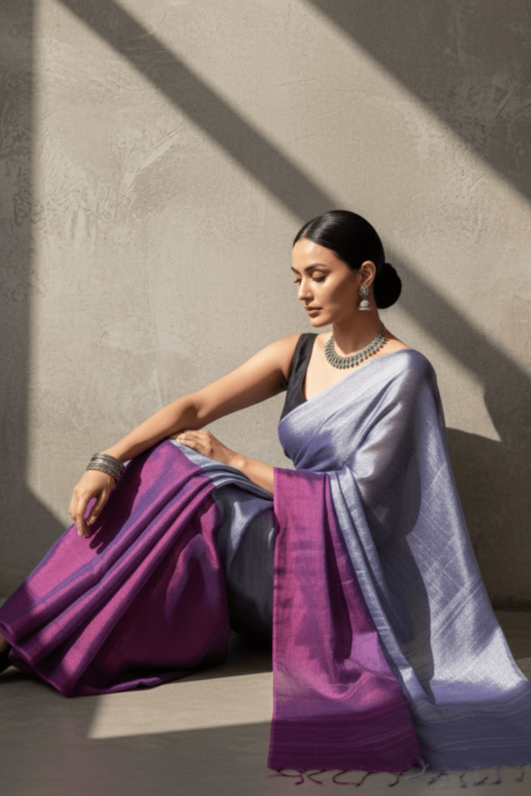 MYSTIC TWILIGHT | Handloom Tissue | Indidha Saree