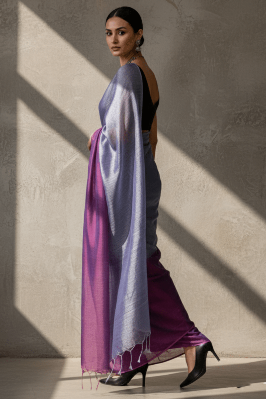 MYSTIC TWILIGHT | Handloom Tissue | Indidha Saree