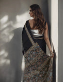 NIRVANA | Modal Silk | Ajrakh Print | Indidha Saree