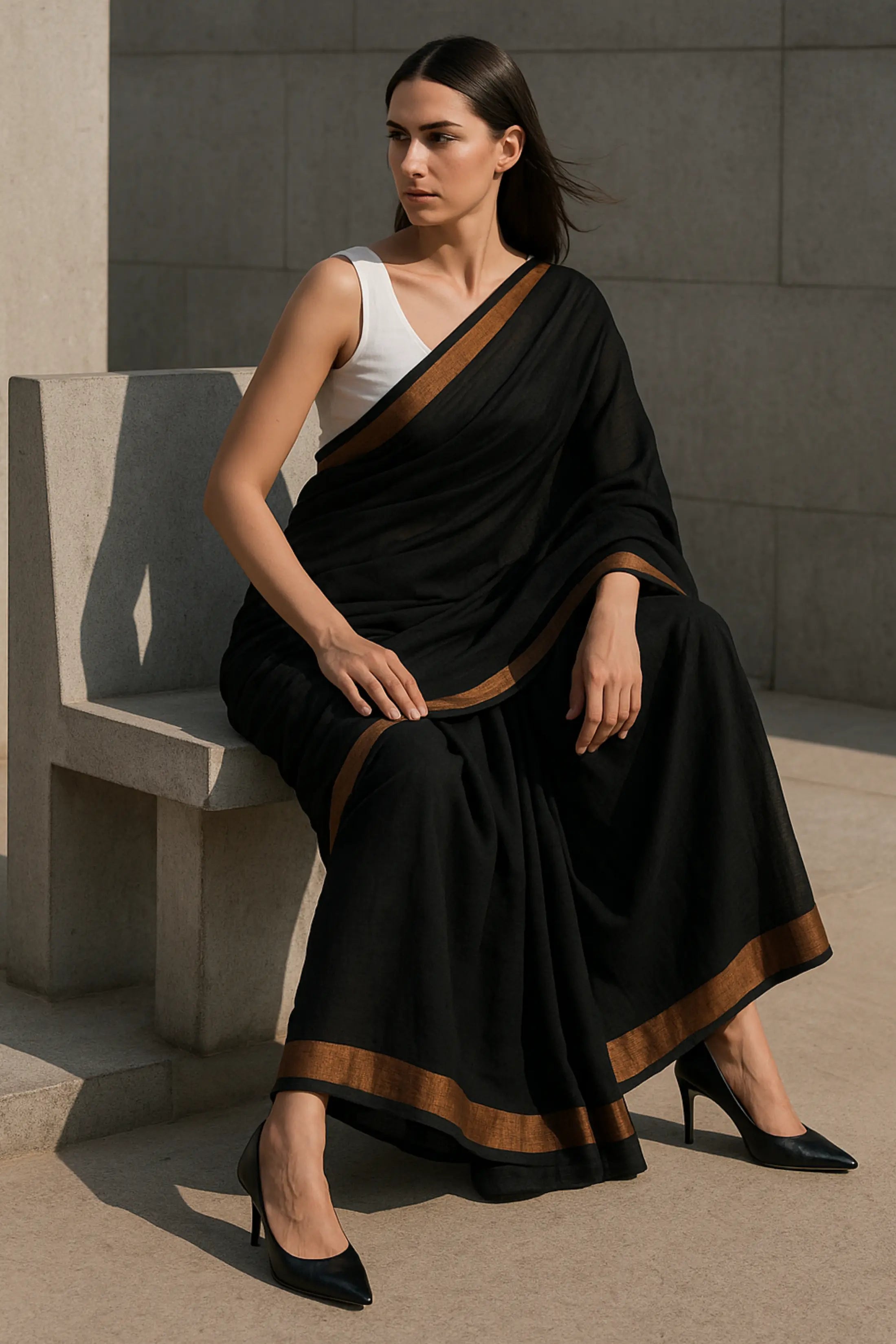 NOCTURNE BLAZE | Cotton | Indidha Saree
