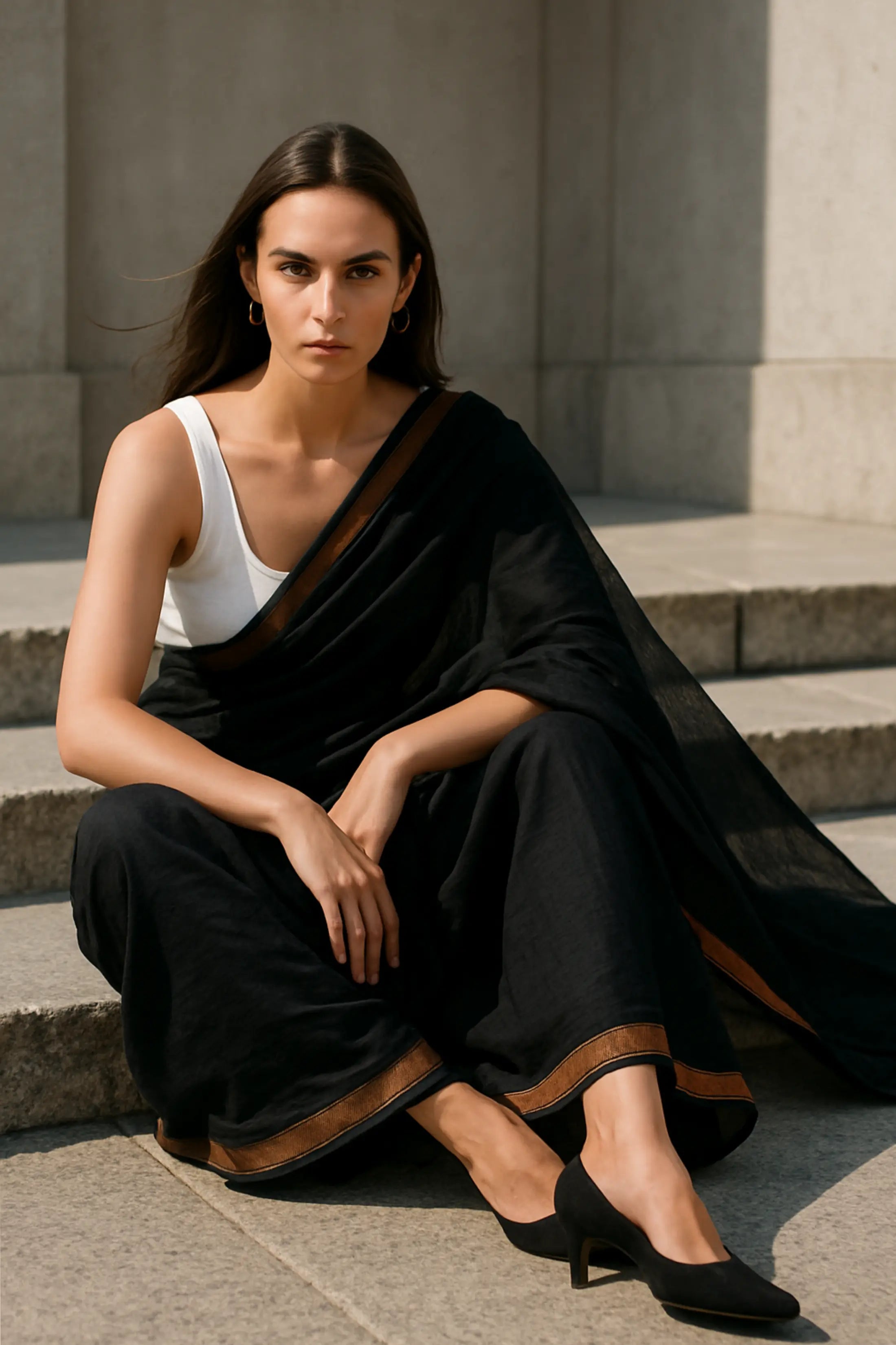 NOCTURNE BLAZE | Cotton | Indidha Saree