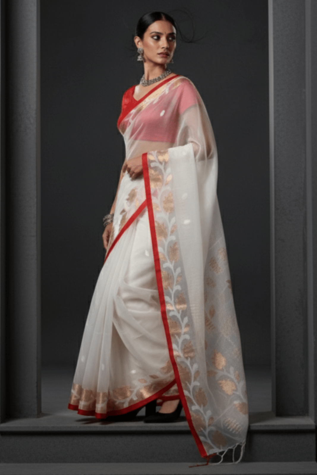 NOOR - E - NAZAKAT | Pure Muslin Jamdani | Indidha Saree
