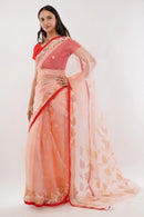 NOORANI PHOOL | Pure Muslin Jamdani | Indidha Saree