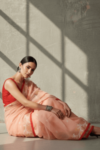 NOORANI PHOOL | Pure Muslin Jamdani | Indidha Saree