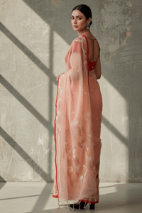 NOORANI PHOOL | Pure Muslin Jamdani | Indidha Saree