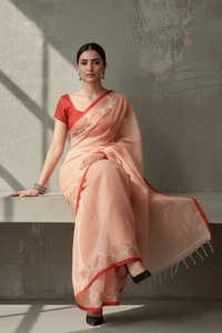 NOORANI PHOOL | Pure Muslin Jamdani | Indidha Saree