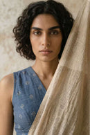 Chandan Leher | Mul Cotton | Indidha Saree