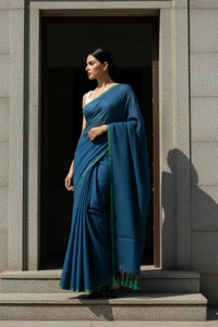 Ocean Line | Mul Cotton | Indidha Saree