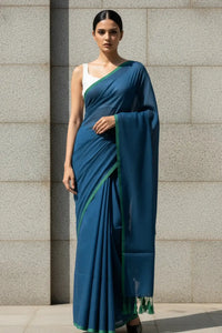 Ocean Line | Mul Cotton | Indidha Saree