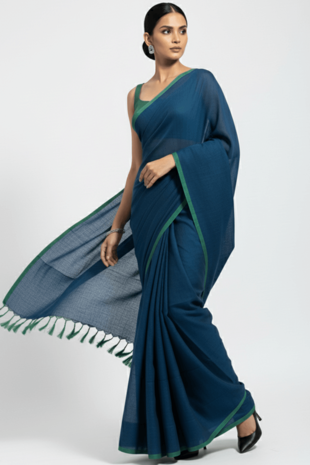 Ocean Line | Mul Cotton | Indidha Saree