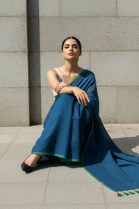 Ocean Line | Mul Cotton | Indidha Saree